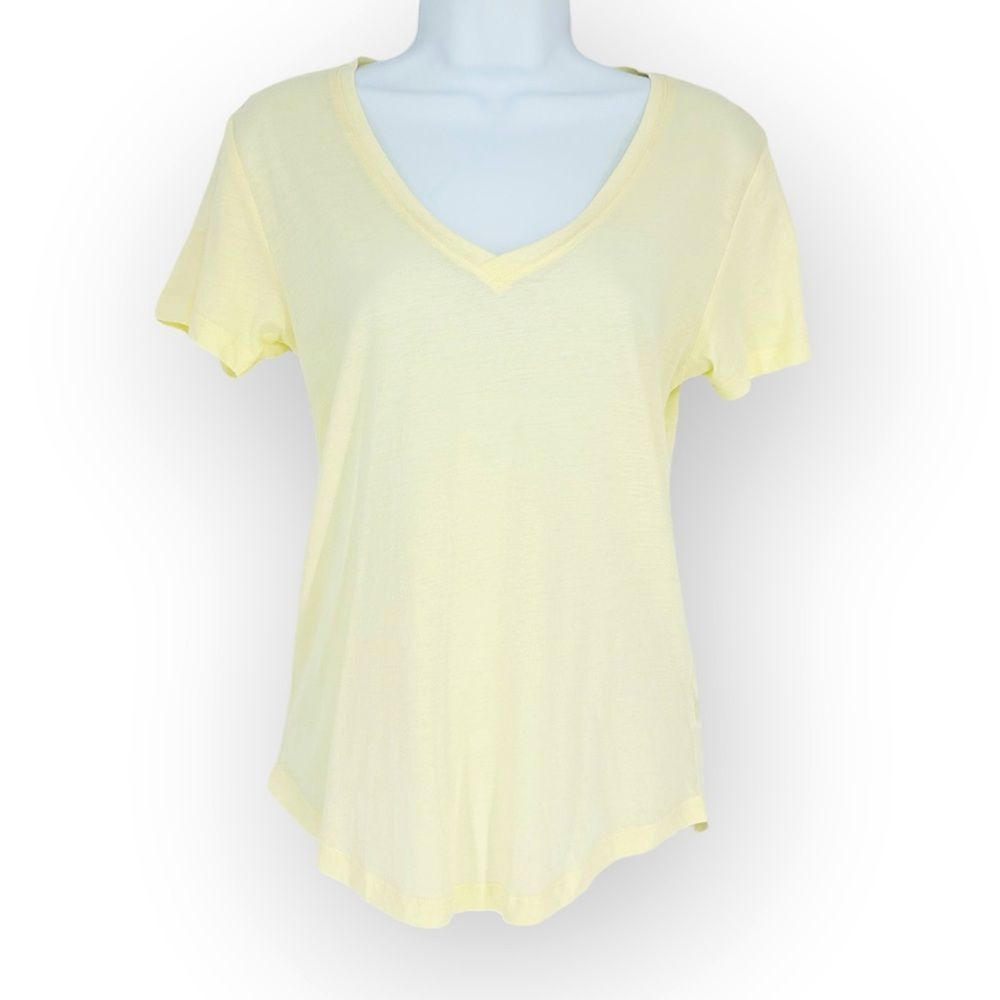 NWT Z Supply Kasey Modal V Neck Tee size S- pastel yellow comfy